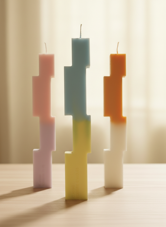 Χειροποίητες Colour Βlocking Λαμπάδες