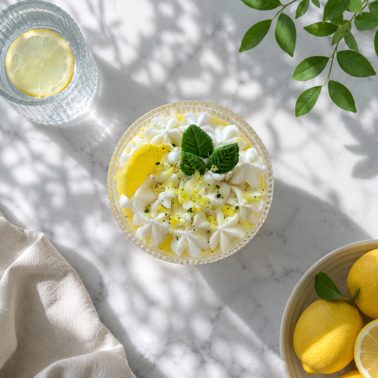 Lemon Candle – Fresh Citrus Cream 180gr