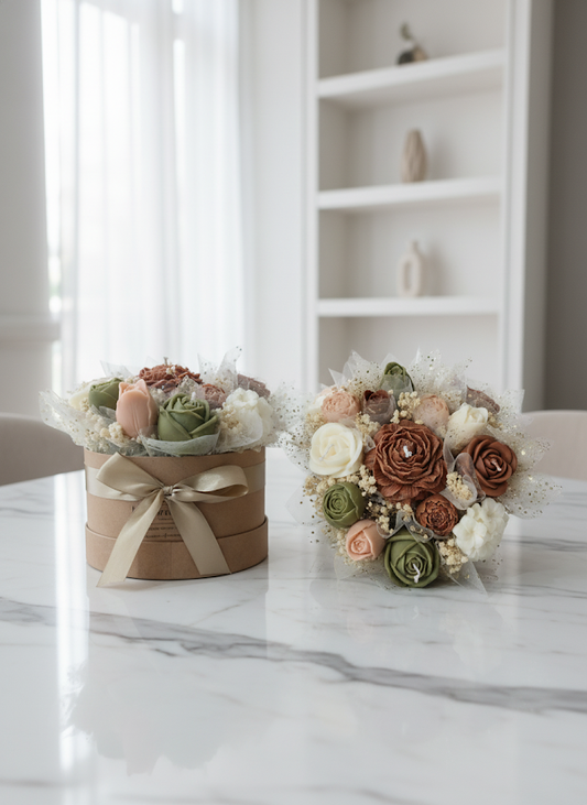 Ανθοδέσμη Κεριών “Earthy Elegance”