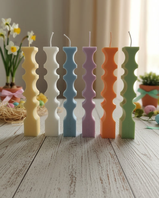 Χειροποίητες Γεωμετρικές Λαμπάδες – Διαθέσιμες σε Διάφορα Χρώματα & Αρώματα